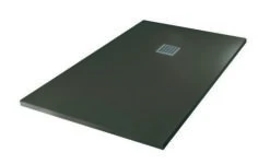 Receveur De Douche Résine De Synthèse Mina Gris Anthracite 90x140 - ELMER