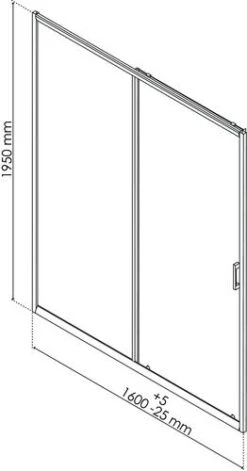 Paroi De Douche Porte Coulissante Profilés Chromés Concept'o 160cm - ELMER -Salle De Bain Fournitures 801600 3