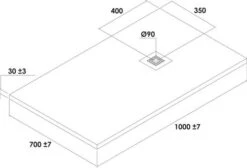 Receveur De Douche Résine De Synthèse Mina Blanc 70x100 - ELMER 5 Receveur De Douche Résine De Synthèse Mina Blanc 70x100 - ELMER -Salle De Bain Fournitures 807100 3
