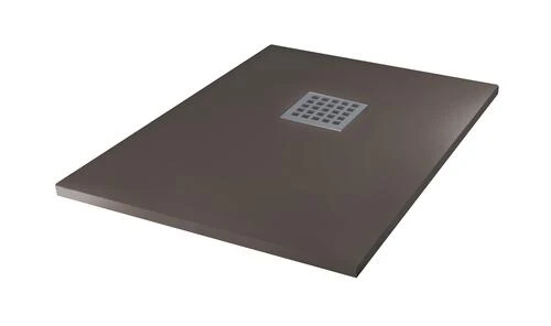 Receveur De Douche Résine De Synthèse Mina Gris Anthracite 70x90 - ELMER 1 Receveur De Douche Résine De Synthèse Mina Gris Anthracite 70x90 - ELMER
