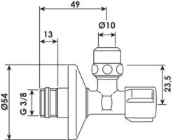 Robinet D'arrêt Long Sous Lavabo 12/17 - SCHELL -Salle De Bain Fournitures 885 12 4