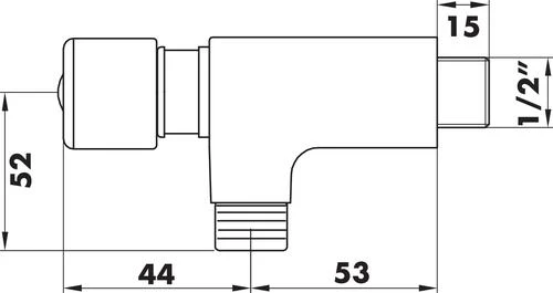 Robinet D'urinoir Mural Temporise Chromé - ROLF 2 Robinet D'urinoir Mural Temporise Chromé - ROLF – Image 2