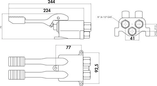 Robinet à Commande Bi-pedale Au Pied Chromé 2 Robinet à Commande Bi-pedale Au Pied Chromé – Image 2