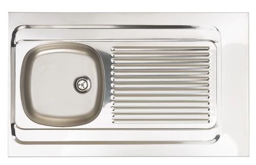 Évier à Poser Inox Lisse 120 Cm Cuve Soudée 1 Évier à Poser Inox Lisse 120 Cm Cuve Soudée