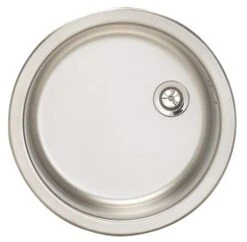 Évier à Encastrer Inox Satine Rond 45 Cm