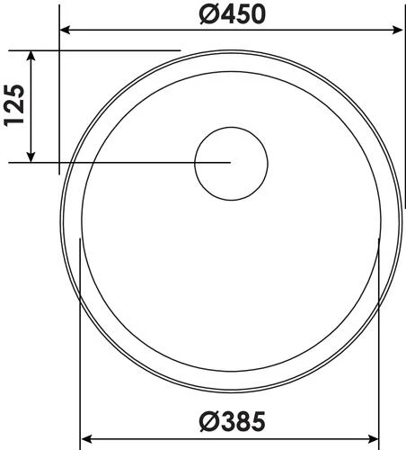 Évier à Encastrer Inox Satine Rond 45 Cm 2 Évier à Encastrer Inox Satine Rond 45 Cm – Image 2
