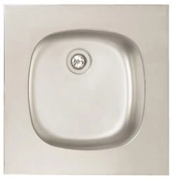Évier à Encastrer Inox Lisse Carré 47,5 X 47,5 Cm