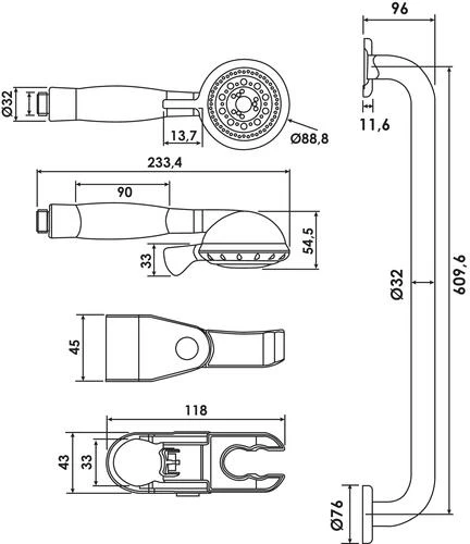 Ensemble Barre De Douche PMR 2 Ensemble Barre De Douche PMR – Image 2