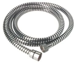 Flexible Simple Agrafage PVC Renforce Spirale Noir/chrome 1,50m