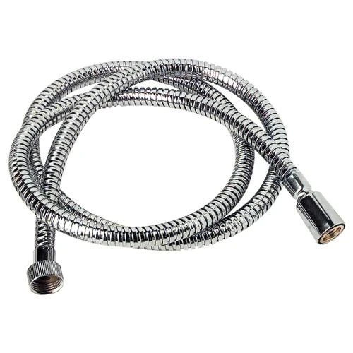 Flexible Double Agrafage Métal Chromé à écrou Anti-torsion 1,50m 1 Flexible Double Agrafage Métal Chromé à écrou Anti-torsion 1,50m