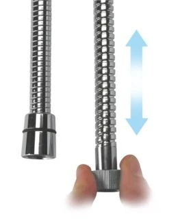 Flexible Double Agrafage Métal Chromé Extensible 1,5 à 2m