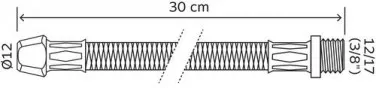 Flexible Sanitaire 1 Raccord Mâle 12/17 - 1 Raccord Bicône 12 Pour Cuivre - Longueur 300 Mm - DN8 2 Flexible Sanitaire 1 Raccord Mâle 12/17 - 1 Raccord Bicône 12 Pour Cuivre - Longueur 300 Mm - DN8 – Image 2